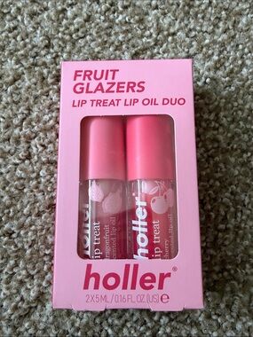 Holler Fruit Glazers Lip Treat Lip Oil Duo - Pink